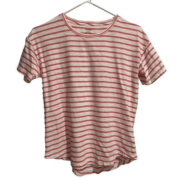 Madewell Red and White Striped Tee - Picture 1 of 7